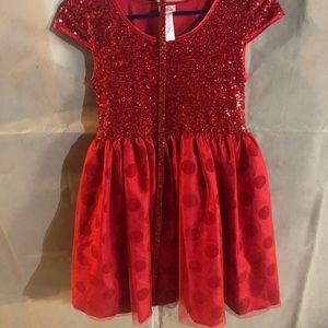 Little girls red sparkle dress from justice